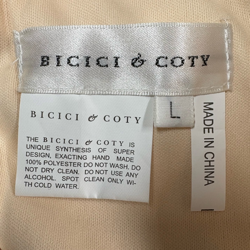 Bicici & Coty Womens Sz L Black Cream Sequin Sleeveless Maxi Evening Gown Formal - Picture 2 of 10